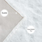 ORINOVA White Fluffy Round Rug 5ft - Image 6