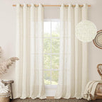 LAMIT 102 inch Natural Linen Curtains - Image 2