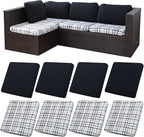 8Pcs Stretch Patio Cushion Covers, Outdoor Couch Covers Replacement, Outdoor by BIETYONE