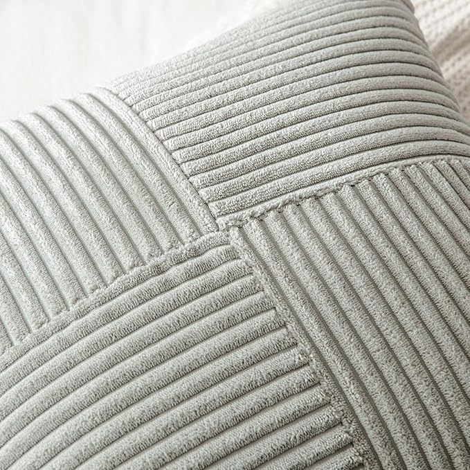 MIULEE Silver Grey Decorative Throw Pillow Covers 20x20 Inch - Image 2