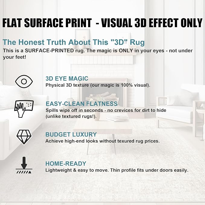 Madane 5x7 Area Rugs for Living Room, Vintage Stain Resistant Area Rug - Image 4