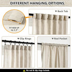 MYSKY HOME Curtains for Kitchen Windows, Sheer Curtains 63 Inch Length for - Image 3