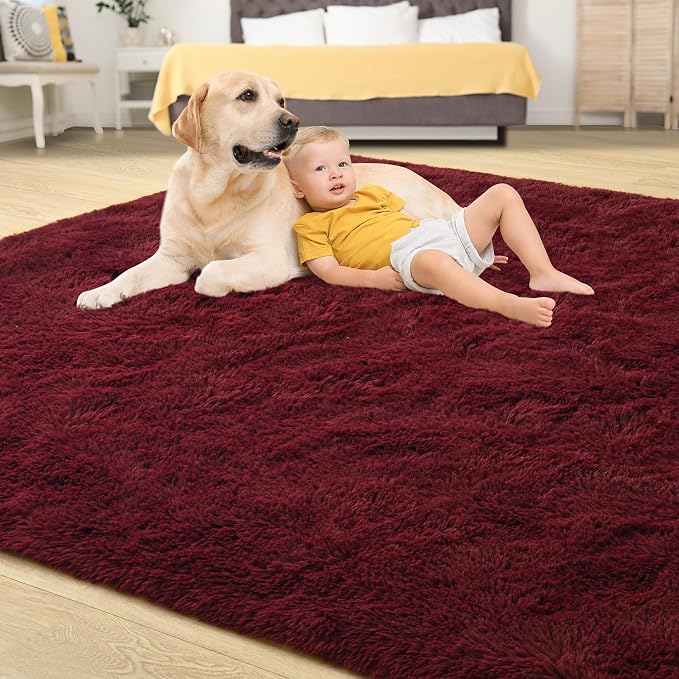 Tepook Fluffy Large Rugs for Living Room, Area Rug 6x9 Soft Carpet for Bedroom - Image 4