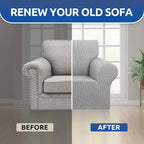 KEKUOU Stretch Single Sofa Slipcover 1 Piece Couch Sofa Cover Furniture - Image 7