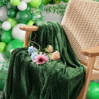 inhand Fleece Twin Blanket for Bed Green Throw Blanket for Couch Super Soft - Image 2