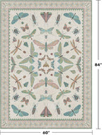 5x7 Pink and Green Nursery Rug - Image 2