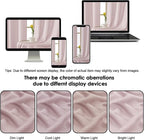 OWENIE Bob Valance Curtains 18 Inch Length 1 Piece, Faux Linen Slub Solid Blush - Image 7