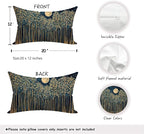 Rustic William Morris Inspired Night Forest Green Moon Decor Pillow Covers - Image 2