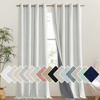 NICETOWN 100% Absolutely Blackout Linen Curtains by NICETOWN