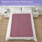 Bigacogo Chunky Knit Throw Blanket - Image 5