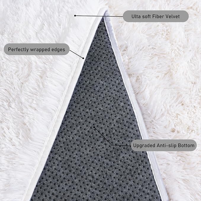 Rugs for Living Room 10x14, Soft Shaggy Modern Shag Area Rug for Bedroom - Image 4