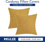 MIULEE Pack of 2 Corduroy Decorative Throw Pillow Covers 20x20 Inch Soft Boho - Image 6