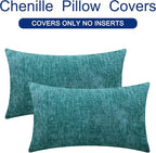 CaliTime Throw Pillow Covers Decorative 16 X 26 Inches Pack of 2 Cozy Chenille - Image 6