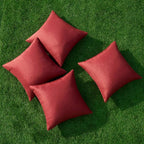 MIULEE Pack of 4 Decorative Solid Waterproof Throw Pillow Covers Linen Garden - Image 4