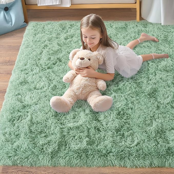 Pionblank Fluffy Large Rug for Living Room 6x9 Feet, Modern Soft Shag Area Rug - Image 9