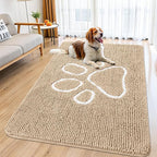 Smiry Dog Door Mat for Muddy Paws, Absorbent Dirt Trapper Non Slip Quick Dry by Smiry