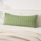 MIULEE Pack of 1 Spring Sage Green Long Body Lumbar Decorative Throw Pillow by MIULEE