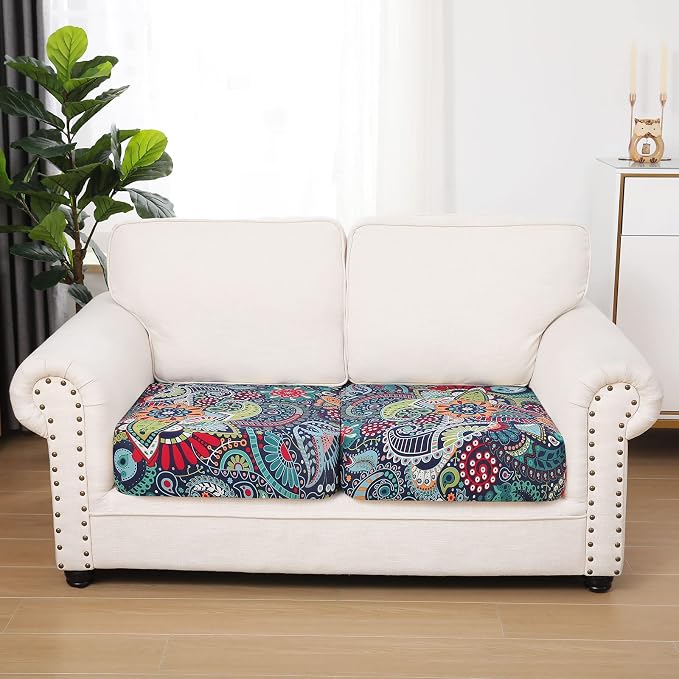 hyha Printed Couch Cushion Covers, Floral Sofa Covers Washable - Image 5