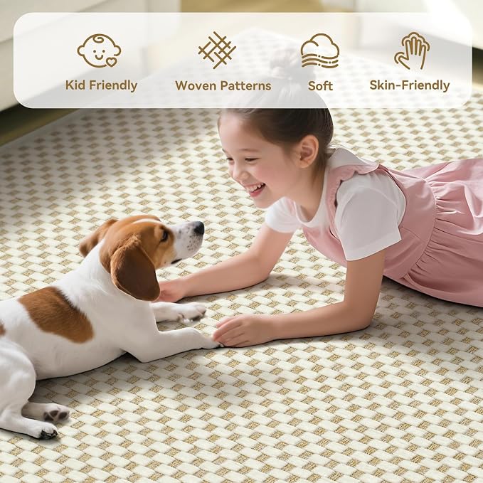 YDKGL 3x5 ft Area Rug Entryway Runner Rug Non Slip Washable, Boho Woven Kitchen - Image 4