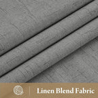 RYB HOME Grey Linen Blackout Curtains - Image 2