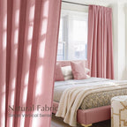 NICETOWN Thick Linen Pink Curtains - Image 4