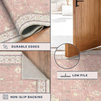 Blush Pink Girls Rugs for Bedroom - Image 5