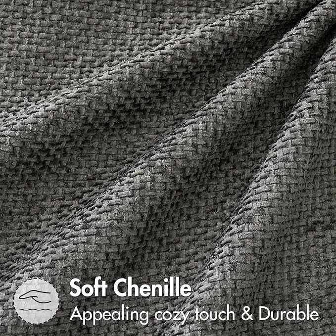 MIULEE Pack of 2 Couch Throw Pillow Covers 16x16 Inch Dark Gray Modern Boho - Image 6