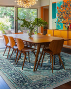 RELEANY Area Rugs 10'x12' Washable Non-Slip, Floral Vintage Distress Print - Image 2