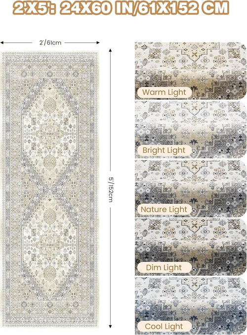 2x5 Rug Runner Washable for Entryway, Soft Bathroom Rugs - Image 2