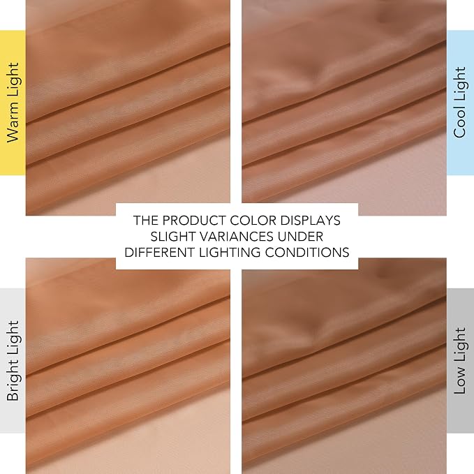 NICETOWN Terracotta Sheer Curtains, Grommet Voile Sheer Window Treatments Airy - Image 7