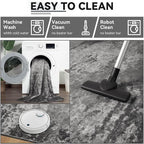 2.6x8 Black Rug Runners for Hallways Kitchen Runner Rug Non Slip Washable Black - Image 6