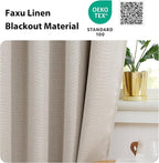 NICETOWN Valances for Bedroom, Farmhouse Windows Blackout Thermal Insulated - Image 4
