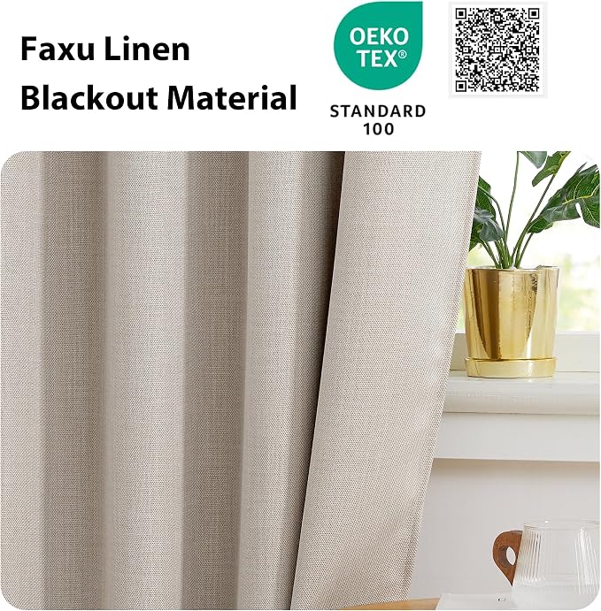 NICETOWN Valances for Bedroom, Farmhouse Windows Blackout Thermal Insulated - Image 4
