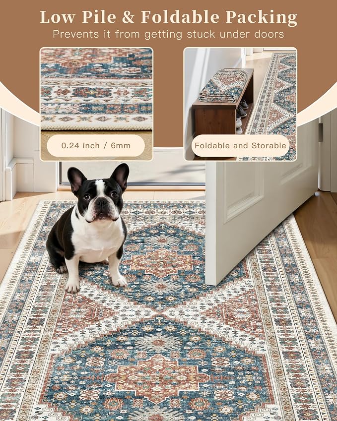 Madane Hallway Runner Rug 2x12, Extra Long Washable Runner Rugs - Image 7