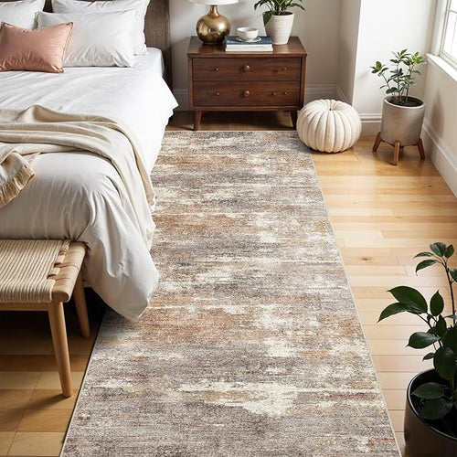 2x6 Washable Kitchen Runner Rug: Modern Abstract Runners - Image 2