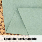 FRAMICS Boho Kitchen Curtains 36 Inch Length, Farmhouse Cotton Linen Tier - Image 4