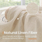 BGment Natural Linen Curtains 48 Inch Length - Image 3