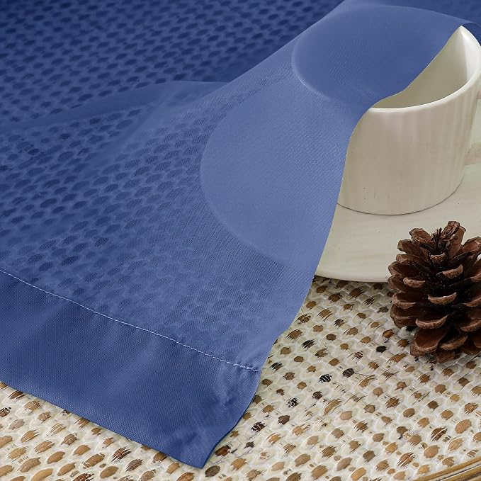 OVZME Royal Blue Sheer Curtains 84 Inches Long 2 Panels - Image 4
