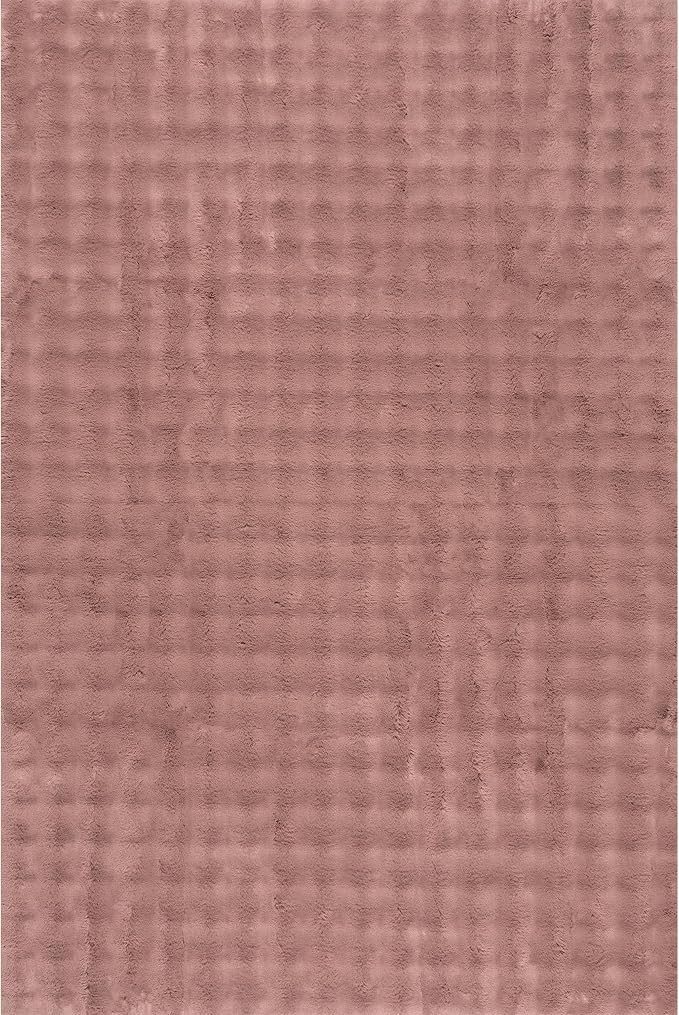 nuLOOM Jeni Burgundy, Solid Faux Rabbit, Fluffy and Cozy, High Traffic - Image 4