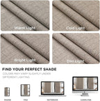 Joydeco 100% Blackout Curtains for Bedroom，Natural Linen Curtains, Thermal - Image 9