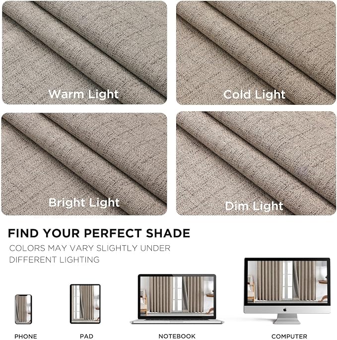 Joydeco Linen Blackout Curtains - Image 9