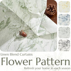 jinchan Floral Curtains 108 Inch Length Sage Green Flower Linen Farmhouse - Image 4