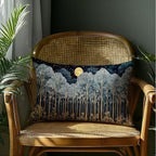 Rustic William Morris Inspired Forest Green Moon Decor Pillow Covers 12x20 - Image 4