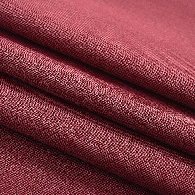 Burgundy Curtains for Living Room Back Tab Modern Farmhouse Semi Sheer Burgundy - Image 6