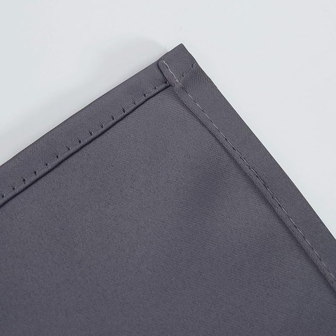 LEMOMO Grey Blackout Curtains 52 x 63 Inch/Gray Curtains Set of 2 Panels/Room - Image 8