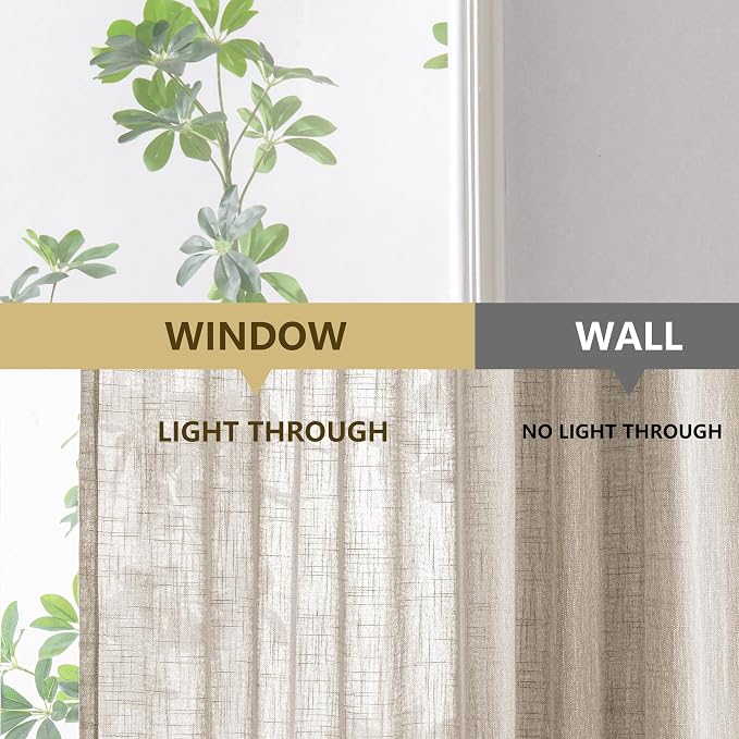 MYSKY HOME Oatmeal French Door Curtains - Image 6