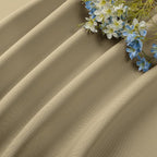 CUCRAF Beige Blackout Curtains Customize, Rod Pocket Room Darkening Curtain - Image 7