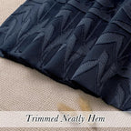 Lecloud Leia 2 PCS Navy Blue Kitchen Curtains 36 Inch Length, Lightweight Clip - Image 8