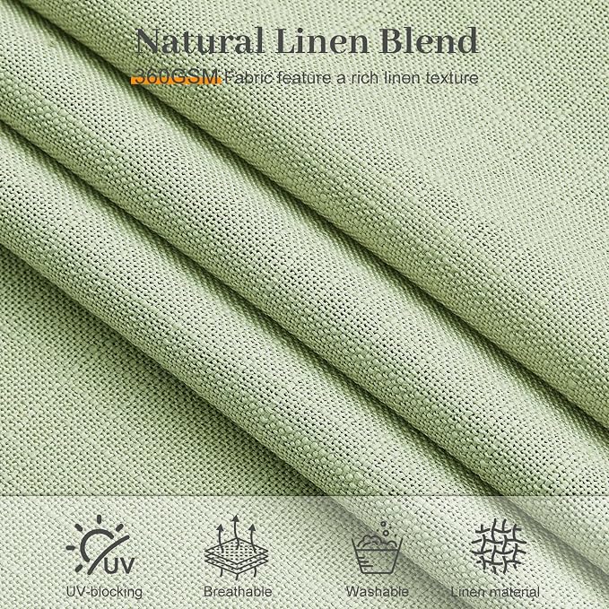 Sage Green Pinch Pleated Curtains 90 Inch Length 2 Panels - Image 5