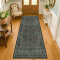 8ft Long Runners for Hallways Non Slip, Entryway Indoor, Washable Rubber by HazoHaus